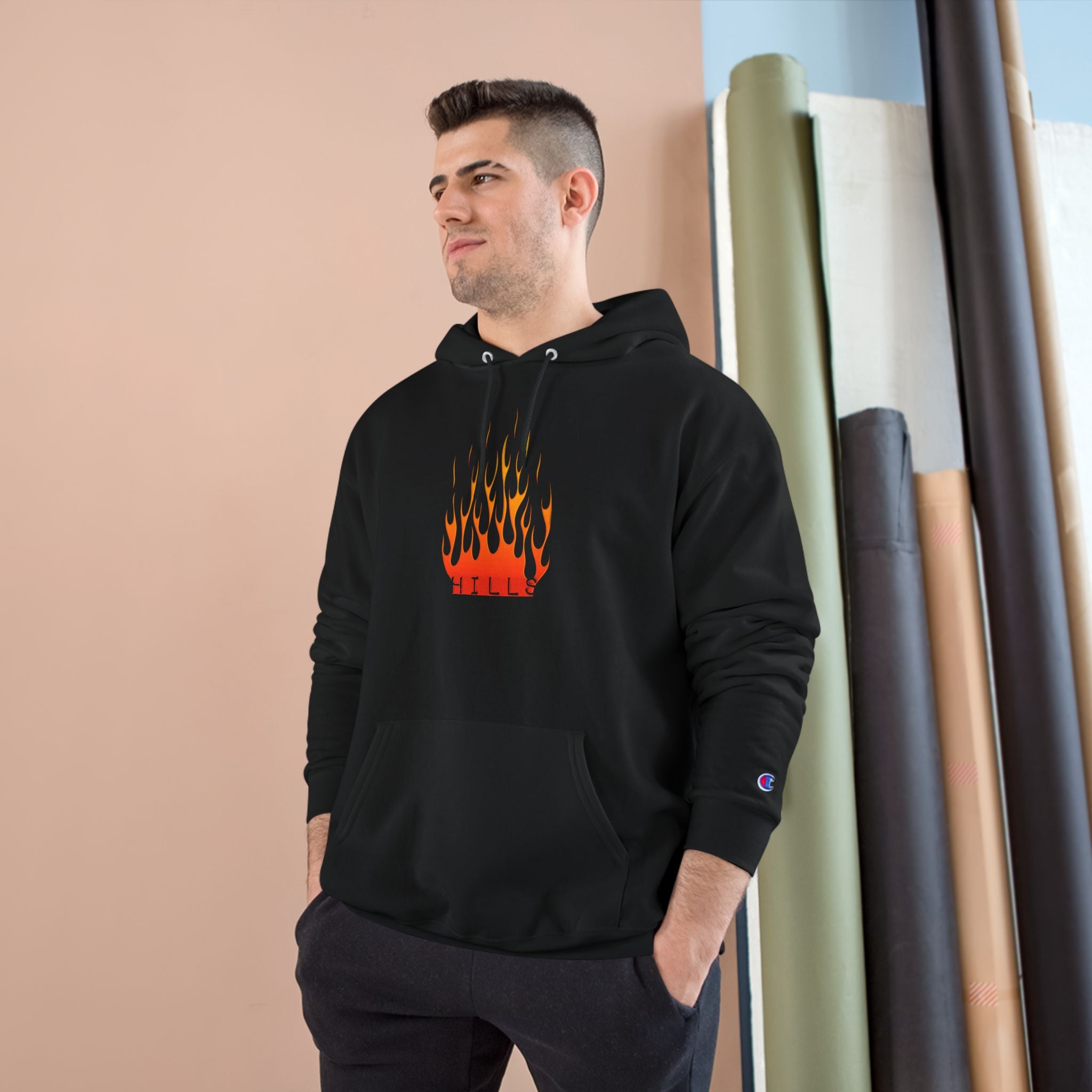 CHAMPION x HILLS Flame Crest Hoodie